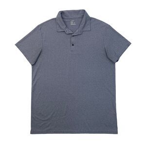 Telaleo Polo Shirt Mens L Large Shark Blue Gray Short Sleeve Stretch Performance